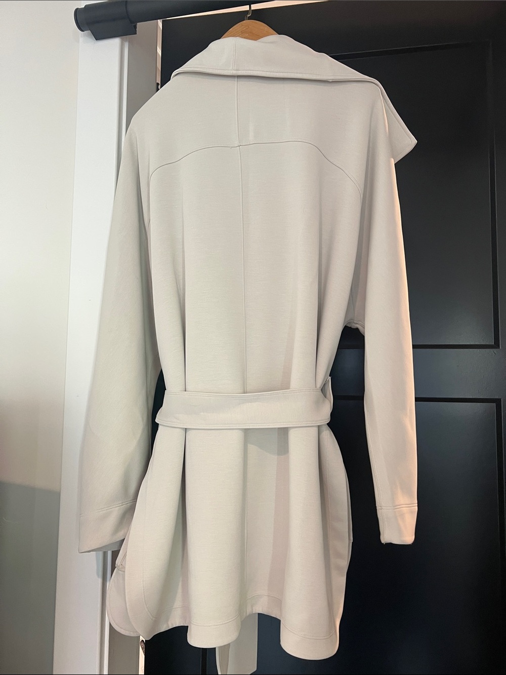 lululemon athletica Light Gray Wrap Trench with Self-Tie Belt - Picture 3 of 4